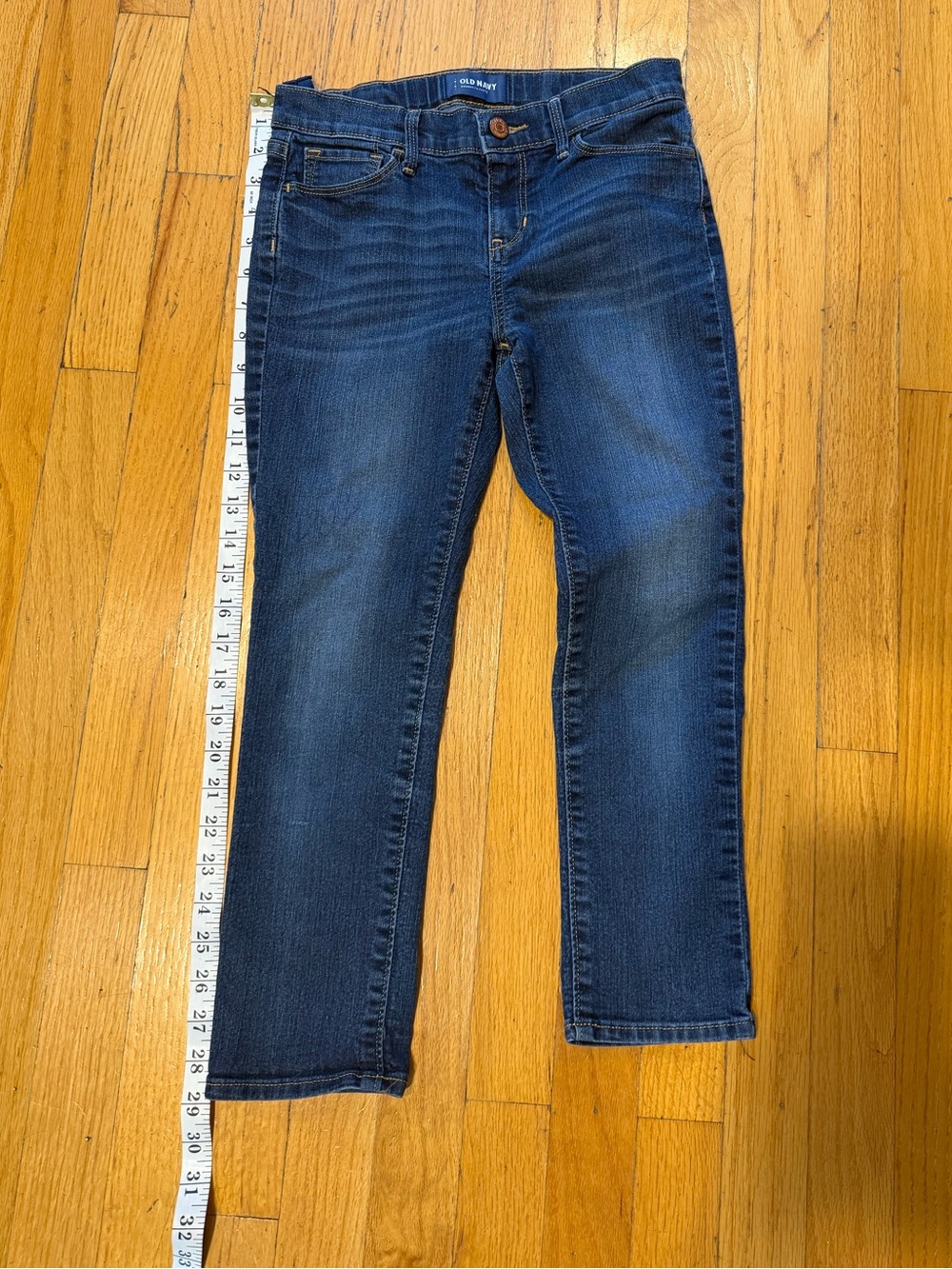 Girls size 12 - Old Navy Dark Blue/ Levi’s dark blue Straight Leg Jeans